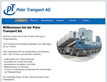 Tablet Screenshot of peter-transport.ch